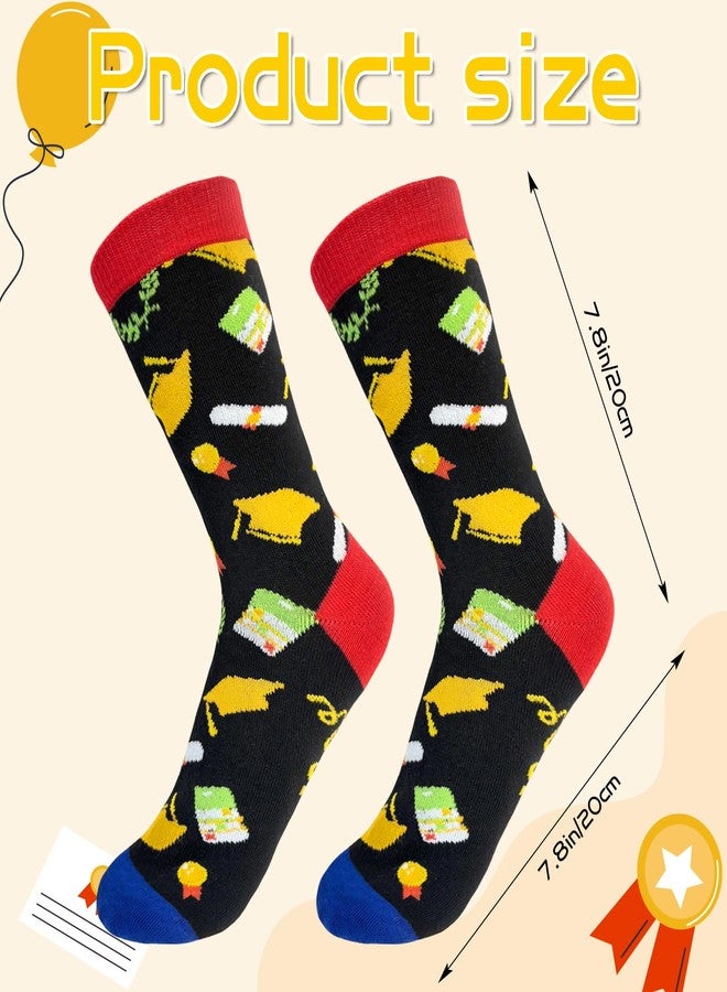Asikkon Graduation Crew Socks Funny Graduation Gifts for Her and Him Class of 2025 Graduation Socks Christmas Stocking Stuffer, White Elephant Birthday Gift - Image 2